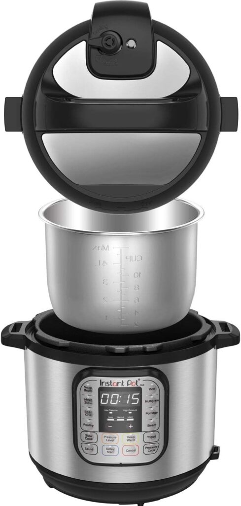 Instant Pot Duo 7-in-1 Electric Pressure Cooker, 8 Quart, 14 One-Touch Programs  Genuine Instant Pot Sealing Ring 2 Pack Clear 8 Quart