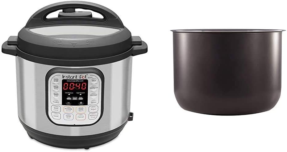 Instant Pot Duo 7-in-1 Electric Pressure Cooker, Sterilizer, Slow Cooker, Rice Cooker, Steamer, Saute, Yogurt Maker, and Warmer, 8 Quart, 14 One-Touch Programs  8 Quart Ceramic Cooking Pot