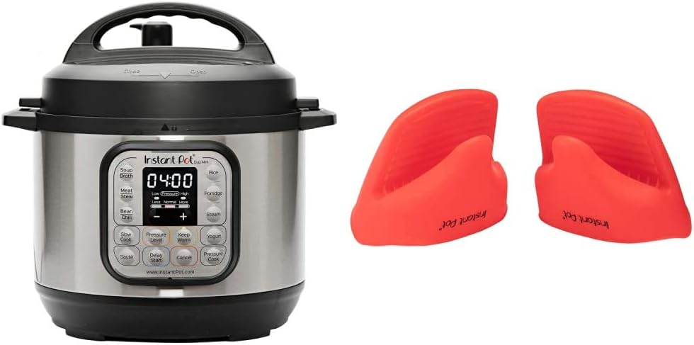 Instant Pot Duo Mini 7-in-1 Electric Pressure Cooker and Mitts ‚Äì Make Yogurt, Rice, Slow Cook, Saut√©, Steam and More