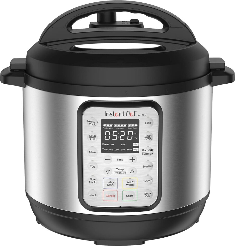 Instant Pot Duo Plus 9-in-1 Electric Pressure Cooker, Slow Cooker, Rice Cooker, Steamer, Sauté, Yogurt Maker, Warmer  Sterilizer, Includes App With Over 800 Recipes, Stainless Steel, 6 Quart