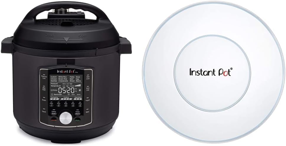 Instant Pot Pro 10-in-1 Pressure Cooker, Slow Cooker, Rice/Grain Cooker, Steamer, Sauté, Sous Vide, Yogurt Maker, Sterilizer, and Warmer, 8 Quart  Silicone Lid, 8 quart, White