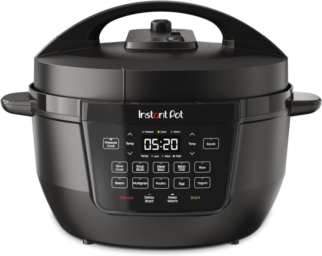 Instant Pot RIO Wide Base, 7.5 Quarts, Large Searing Base, WhisperQuiet Steam Release, 7-in-1 Electric Multi-Cooker, Pressure Cooker, Slow Cooker, Rice Cooker, Steamer, Sauté, Yogurt  Warmer