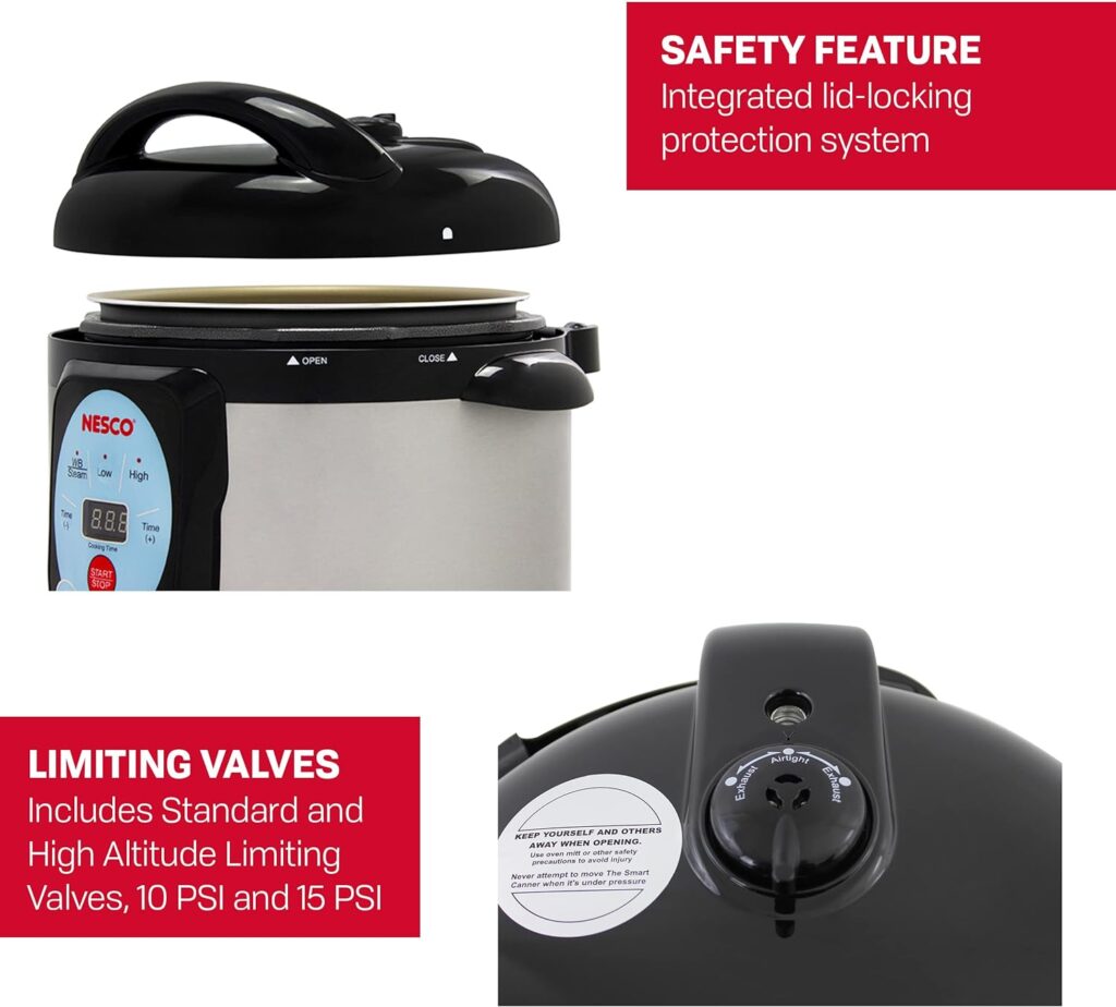 NESCO NPC-9 Smart Electric Pressure Cooker and Canner, 9.5 Quart, Stainless Steel