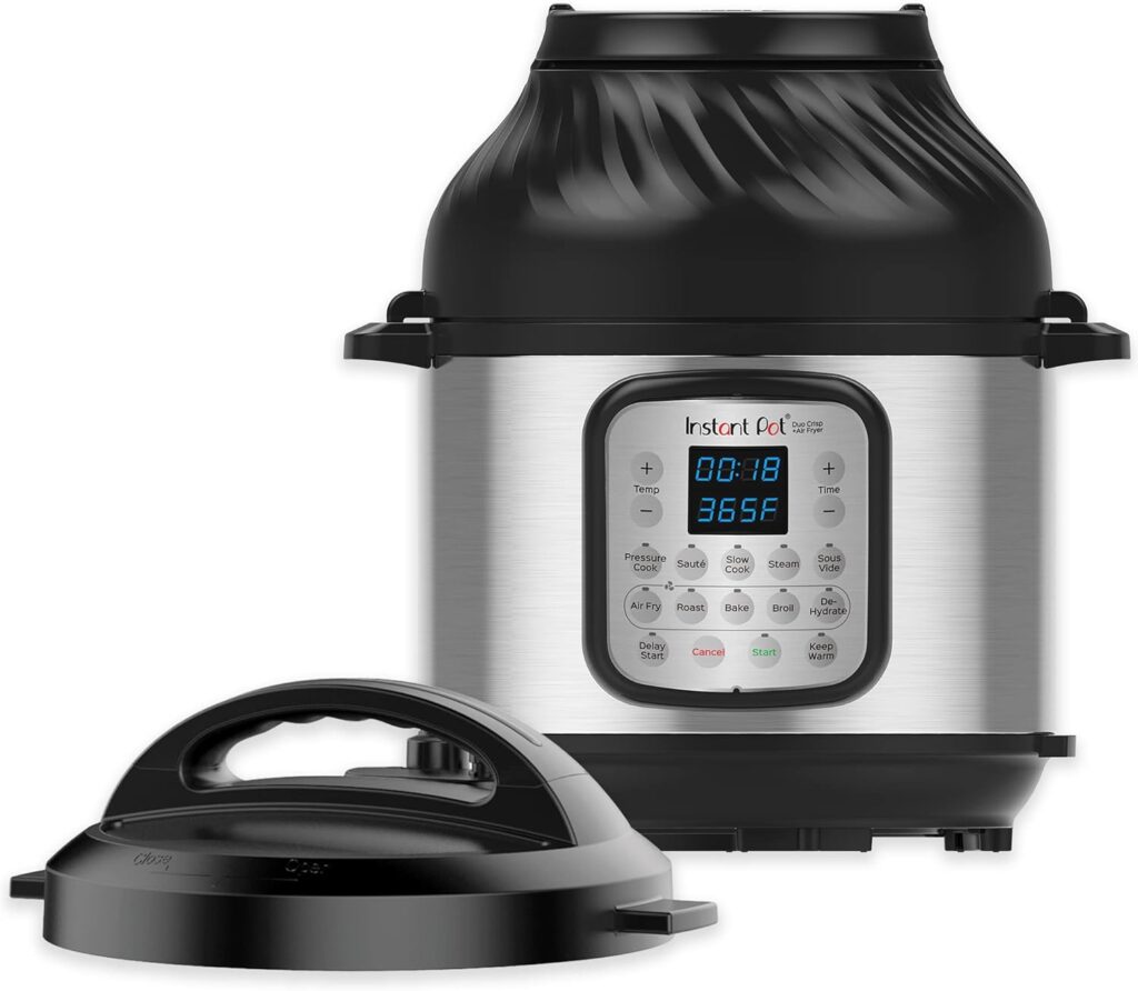 Instant Pot Duo Plus, 6-Quart Whisper Quiet 9-in-1 Electric Pressure Cooker, Slow Rice Steamer, Sauté, Yogurt Maker, Warmer  Sterilizer, Free App with 800+ Recipes, Stainless Steel