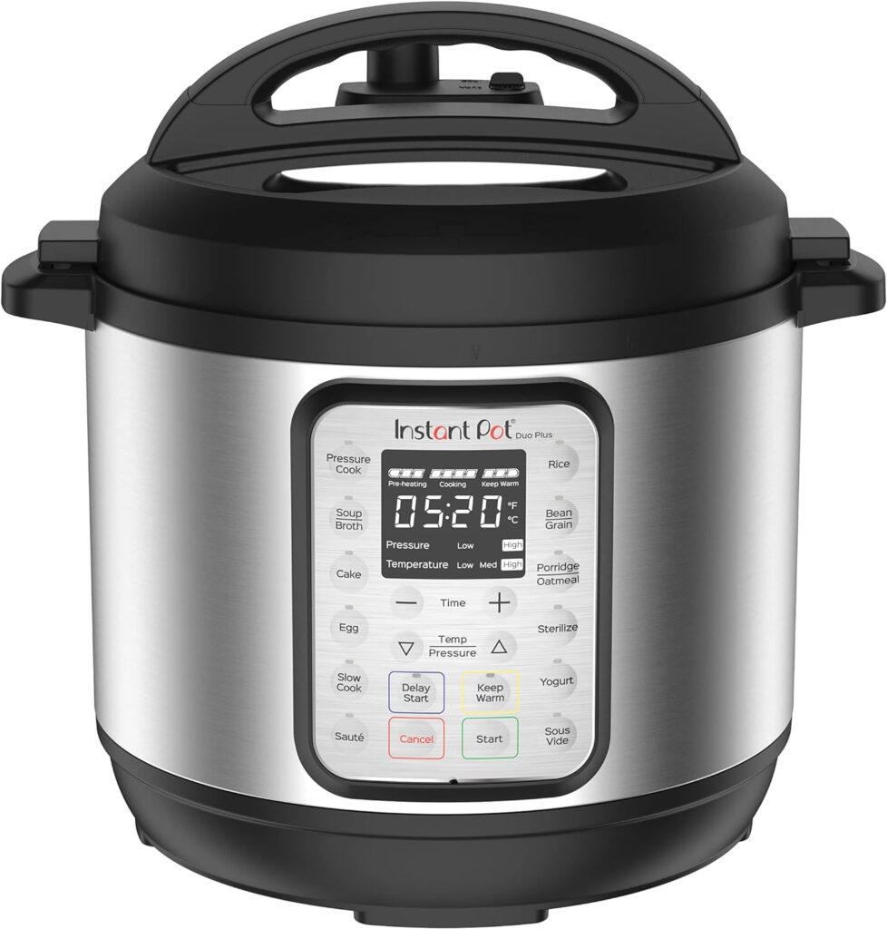 Instant Pot Duo Plus 9-in-1 Electric Pressure Cooker, Slow Cooker, Rice Cooker, Steamer, Sauté, Yogurt Maker, Warmer  Sterilizer, Includes App With Over 800 Recipes, Stainless Steel, 3 Quart