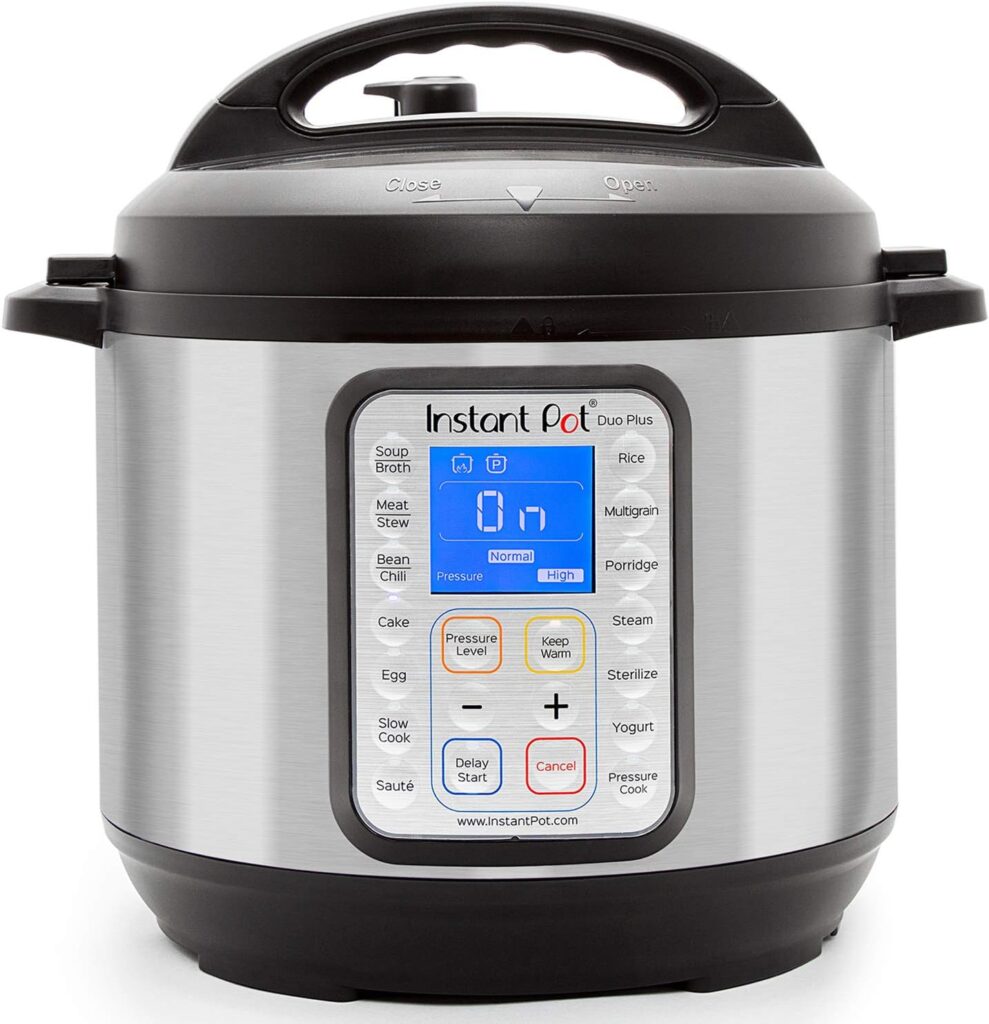 Instant Pot Duo Plus 9-in-1 Electric Pressure Cooker, Sterilizer, Slow Cooker, Rice Cooker, 6 Quart, 15 One-Touch Programs  Ceramic Non-Stick Interior Coated Inner Cooking Pot - 6 Quart