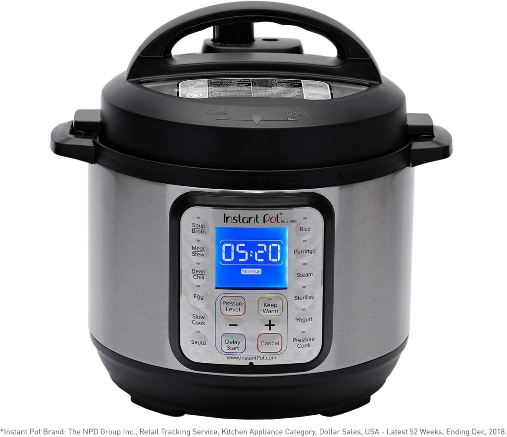 Instant Pot Duo Plus Mini 9-in-1 Electric Pressure Cooker, Sterilizer, Slow Cooker, Rice Cooker, 3 Quart, 13 One-Touch Programs  Ceramic Non Stick Interior Coated Inner Cooking Pot Mini 3 Quart