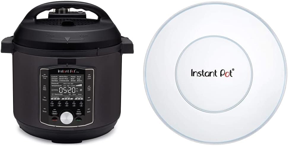 Instant Pot Pro 10-in-1 Pressure Cooker, Slow Cooker, Rice/Grain Cooker, Steamer, Sauté, Sous Vide, Yogurt Maker, Sterilizer, and Warmer, 6 Quart  Silicone Cover 5  6 quart