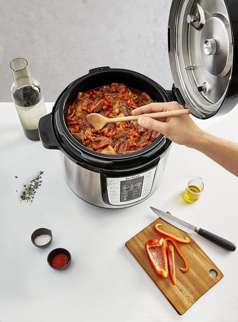 Tefal FastDelicious Multicooker 6 L (up to 6 people), 25 automatic programs, safe pressure cooking, steaming, slow cooking, warms CY505E10