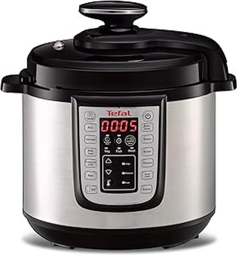 Tefal FastDelicious Multicooker 6 L (up to 6 people), 25 automatic programs, safe pressure cooking, steaming, slow cooking, warms CY505E10