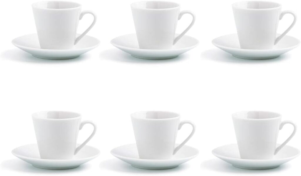 tt Shop ARC7740001 Set of 6 Coffee Cups 9CL by RENOVA BL QD, Stainless Steel