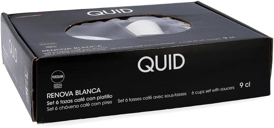 tt Shop ARC7740001 Set of 6 Coffee Cups 9CL by RENOVA BL QD, Stainless Steel