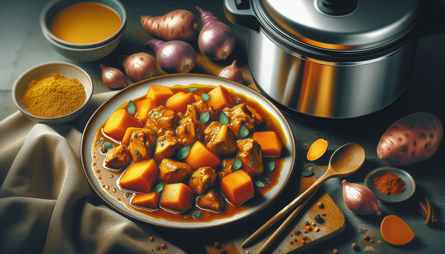 Chicken And Sweet Potato Curry Recipe In A Pressure Cooker