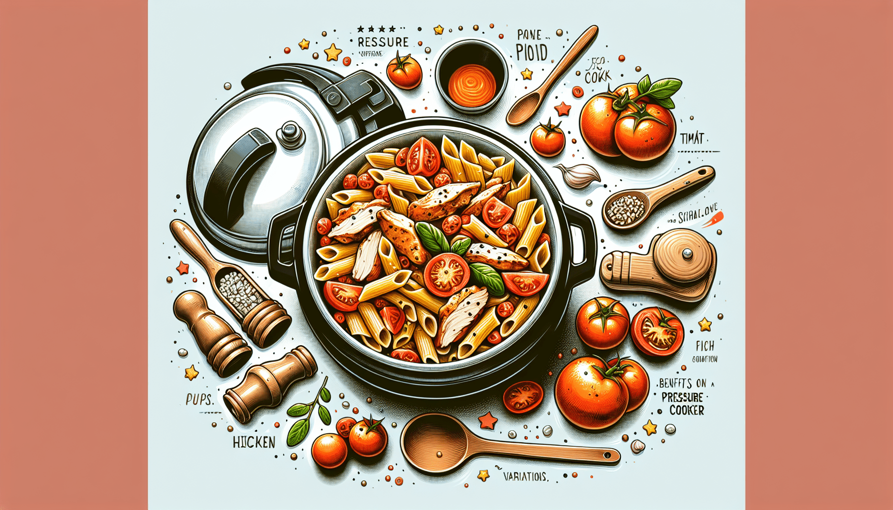 Chicken And Tomato Pasta Recipe In A Pressure Cooker