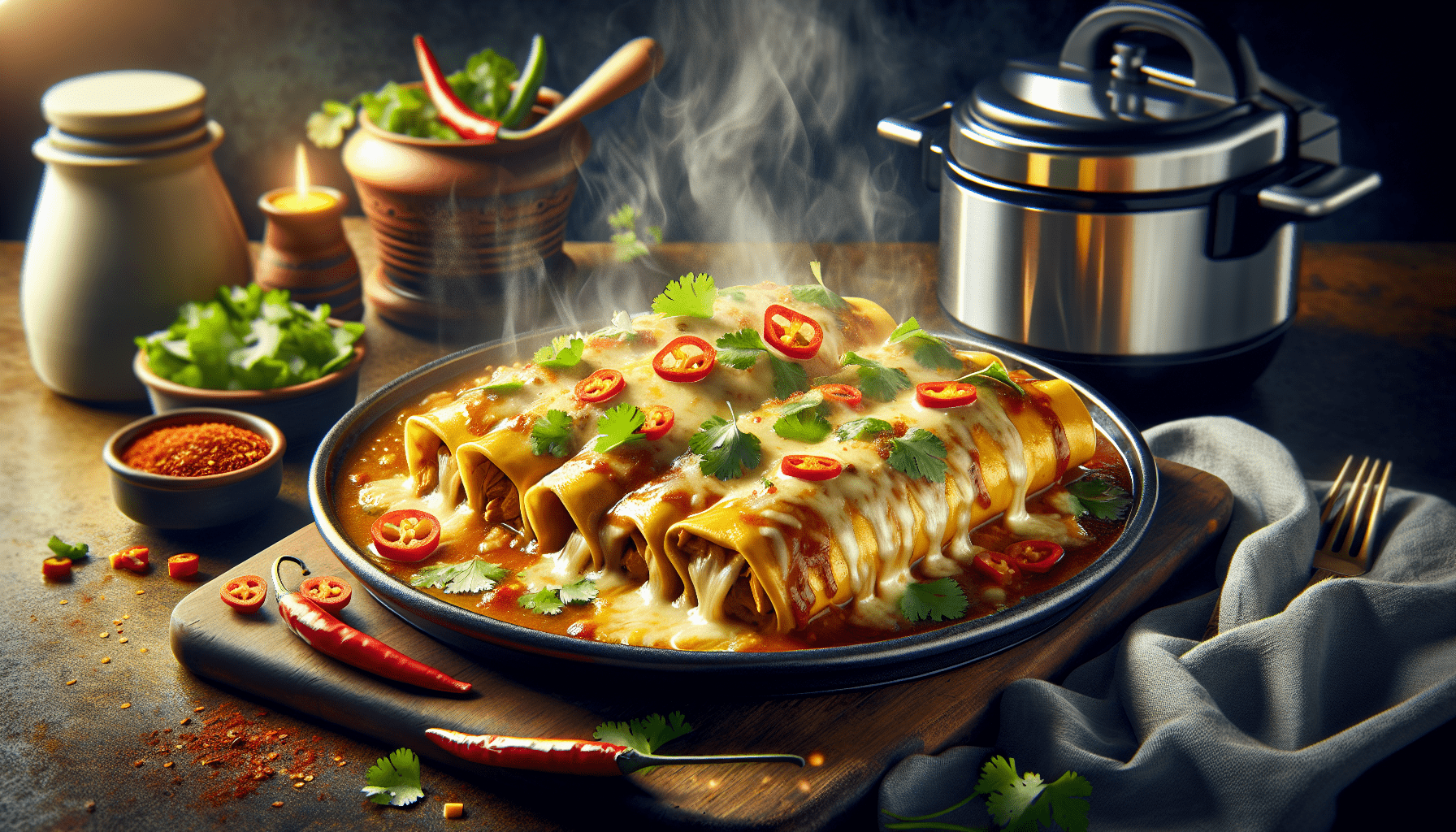 Chicken Enchiladas Recipe In A Pressure Cooker